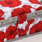 Шкатулка для рукоделия и шитья «Красные маки на белом», хранение ниток, иголок, мелочи, 18×12×9.5 см - Фото 4