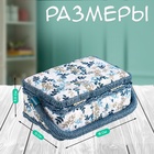 Шкатулка для рукоделия и шитья «Лиственные веточки», хранение ниток, иголок, мелочи, 18×12×9.5 см - Фото 2