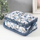 Шкатулка для рукоделия и шитья «Лиственные веточки», хранение ниток, иголок, мелочи, 18×12×9.5 см - Фото 6