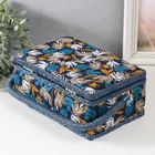 Шкатулка для рукоделия и шитья «Лесные веточки на синем», хранение ниток, иголок, мелочи, 24×16×11 см - Фото 7