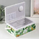 Шкатулка для рукоделия и шитья «Летние цветы на зелёном», хранение ниток, иголок, мелочи, 24×16×11 см - Фото 5