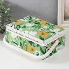 Шкатулка для рукоделия и шитья «Летние цветы на зелёном», хранение ниток, иголок, мелочи, 24×16×11 см - Фото 7