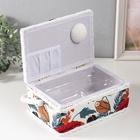 Шкатулка для рукоделия и шитья «Тропические листья», хранение ниток, иголок, мелочи, 24×16×11 см - Фото 5