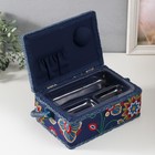 Шкатулка для рукоделия и шитья «Цветочная мозаика», хранение ниток, иголок, мелочи, 24×16×11 см - Фото 3