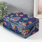 Шкатулка для рукоделия и шитья «Цветочная мозаика», хранение ниток, иголок, мелочи, 24×16×11 см - Фото 5