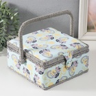 Шкатулка для рукоделия и шитья «Котята на клубка×», хранение ниток, иголок, мелочи, 20×20×11 см - Фото 3