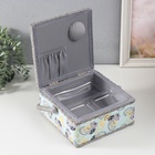 Шкатулка для рукоделия и шитья «Котята на клубка×», хранение ниток, иголок, мелочи, 20×20×11 см - Фото 5