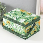 Шкатулка для рукоделия и шитья «Летние цветы на зелёном», хранение ниток, иголок, мелочи, 19×26×14.5 см - Фото 7