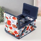 Шкатулка для рукоделия и шитья «Летние цветы на белом», хранение ниток, иголок, мелочи, 19×26×14.5 см - Фото 5