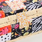 Шкатулка для рукоделия и шитья «Пэчворк. Цветы, горох и зебра», хранение ниток, иголок, мелочи, 18×12×9.5 см - Фото 2