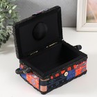 Шкатулка для рукоделия и шитья «Пэчворк. Узоры», хранение ниток, иголок, мелочи, 18×12×9.5 см - Фото 3