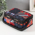 Шкатулка для рукоделия и шитья «Пэчворк. Узоры», хранение ниток, иголок, мелочи, 18×12×9.5 см - Фото 4