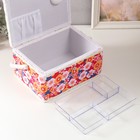 Шкатулка для рукоделия и шитья «Японский сад», хранение ниток, иголок, мелочи, 19×26×14.5 см - Фото 4