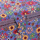 Шкатулка для рукоделия "Нарисованные цветы на синем" 19х26х14,5 см - Фото 2