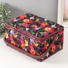 Шкатулка для рукоделия и шитья «Цветочный сад в ночи», хранение ниток, иголок, мелочи, 19×26×14.5 см - Фото 7