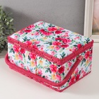 Шкатулка для рукоделия и шитья «Акварельные цветы», хранение ниток, иголок, мелочи, 19×26×14.5 см - Фото 7