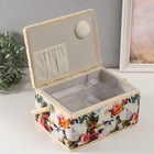 Шкатулка для рукоделия и шитья «Птицы в розовом саду», хранение ниток, иголок, мелочи, 19×26×14.5 см - Фото 5