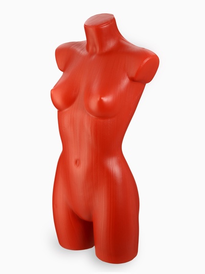 Торс женский удлиненный, 85×60×88 см, оранжевый