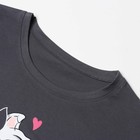 Комплект домашний женский (футболка, брюки), цвет графит, размер 42 (XS) - Фото 6
