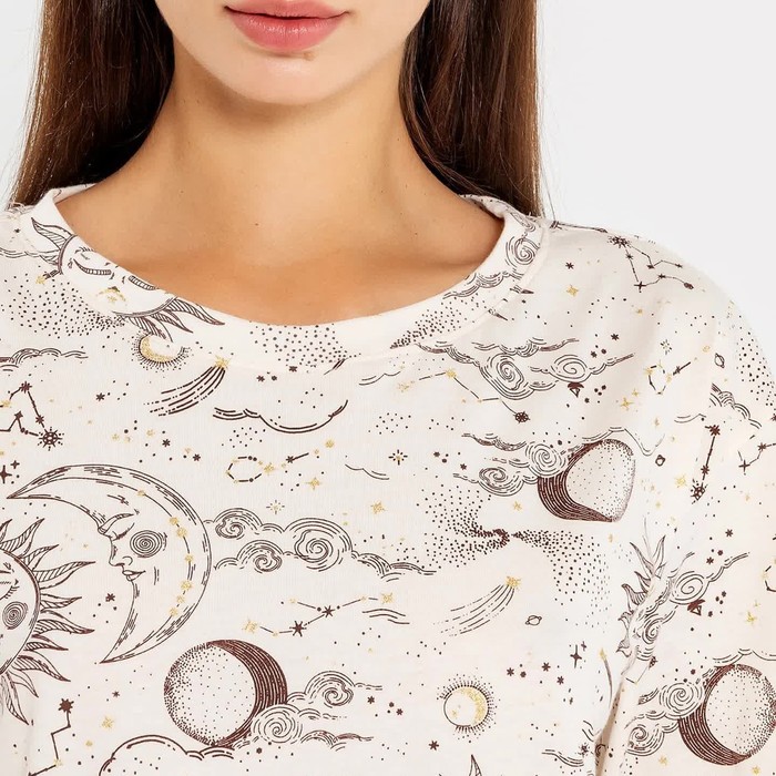 Ночная сорочка женская, цвет молочный, размер 48 (L)