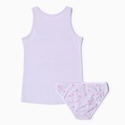 Комплект для девочек (майка, трусы), цвет лавандовый, рост 128-134 см 10139151