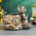 Фигурное кашпо "Дракон" бронза с окислением, 17х22х19см 10180055 - фото 319846674