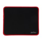 Коврик для мыши Perfeo Black, игровой, 220x180x2 мм, чёрно-красный - фото 11559451