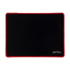Коврик для мыши Perfeo Black, игровой, 320x240x3 мм, чёрно-красный - фото 24907300