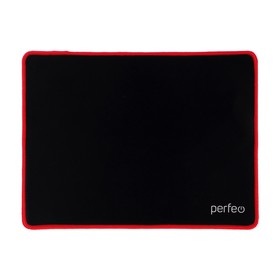 Коврик для мыши Perfeo Black, игровой, 320x240x3 мм, чёрно-красный 10111538