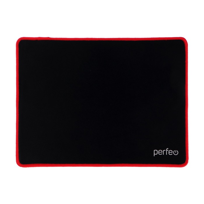 Коврик для мыши Perfeo Black, игровой, 320x240x3 мм, чёрно-красный - Фото 1
