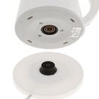 Чайник электрический DELTA  DL-1111, пластик, 1,7 л, 1500 Вт, белый - Фото 6