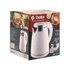 Чайник электрический DELTA  DL-1111, пластик, 1,7 л, 1500 Вт, белый - Фото 7