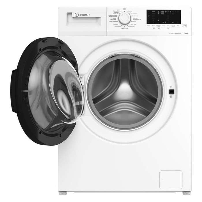 Стиральная машина Indesit WDS 7428 C7S VW, класс В, 1200 бо/мин, до 7 кг, с сушкой, белаая - фото 51485930