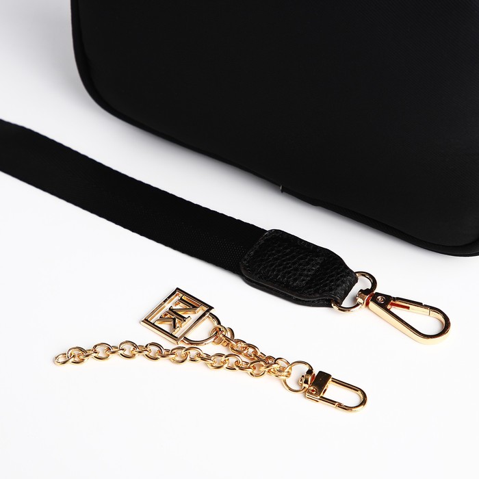 Сумка женская текстильная NK, 19×14×6 см, чёрная 9595974