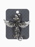 Брошь «Мантикора», серая в чернёном серебре 9626947