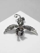 Брошь «Мантикора», серая в чернёном серебре 9626947