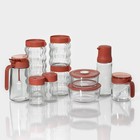 Бутылка для масла Доляна «Коралл», 600 мл, 8.5×7×18 см, с кисточкой, стекло, прозрачная - Фото 11