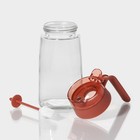 Бутылка для масла Доляна «Коралл», 600 мл, 8.5×7×18 см, с кисточкой, стекло, прозрачная - Фото 4