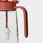 Бутылка для масла Доляна «Коралл», 600 мл, 8.5×7×18 см, с кисточкой, стекло, прозрачная - Фото 6