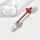 Бутылка для масла Доляна «Коралл», 600 мл, 8.5×7×18 см, с кисточкой, стекло, прозрачная - Фото 7