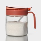 Сахарница стеклянная с ложкой Доляна «Коралл», 8×11,5 см - Фото 4