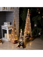 Светодиодная фигура «Эко-конусы» 40, 60, 80 см, текстиль, металл, батарейки ААх2 (не в комплекте), свечение тёплое белое - фото 61041188