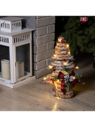 Светодиодная фигура «Ёлка с шишками» 31×40×9 см, текстиль, металл, батарейки ААх2 (не в комплекте), свечение тёплое белое 9675483