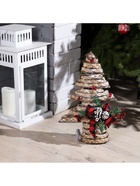 Светодиодная фигура «Ёлка с шишками» 31×40×9 см, текстиль, металл, батарейки ААх2 (не в комплекте), свечение тёплое белое 9675483