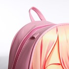 Рюкзак школьный текстильный с ушками на заколках «Аниме», 27х23 см, розовый цвет - Фото 4