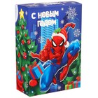 Коробка складная, " С Новым годом",  16 х 23 х 7,5 см, Человек-паук - фото 11573463