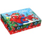 Коробка складная, "С Новым годом", 21 х 15 х 5 см,  Человек-паук - фото 11527699