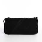 Сумка молодёжная на молнии, 35×13×15 см, чёрная - Фото 6