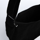 Сумка молодёжная на молнии, 32×10×20 см, чёрная - Фото 5