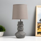 Настольная лампа "Стоно" E14 40Вт серый 15х15х31 см - фото 3144658